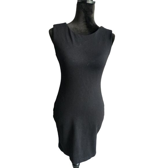 Juicy Couture Black Tank Dress with Scoop neckline and Gold 'J' Back Zipper S - Picture 2 of 5